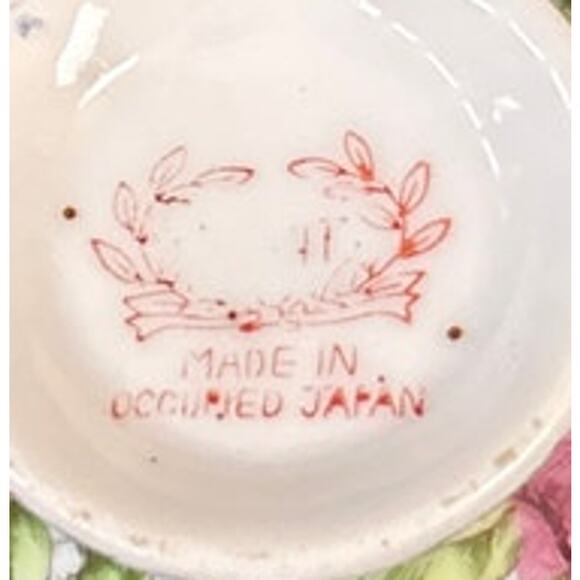 Merit Small Demitasse Cup Occupied Japan MC Floral Pink Chintz with Gold - Picture 8 of 8